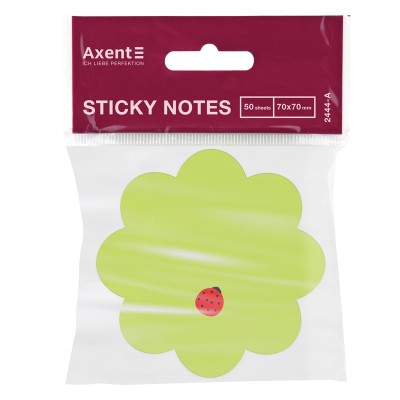 Блок паперу з липким шаром Axent 70х70мм 2444-05-A, Flower, 50 аркушів