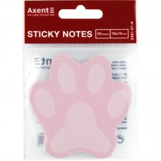 Блок паперу з липким шаром Axent 70x70мм 2481-01-A, Paw, 50 аркушів, рожевий