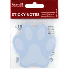 Блок паперу з липким шаром Axent 70x70мм 2481-02-A, Paw, 50 аркушів, блакитний