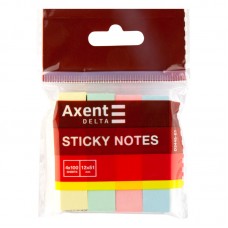 Закладки паперові пастельних кольорів Delta D3445-01, 12х51 мм, 400 штук