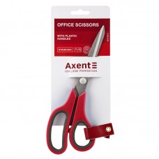 Ножиці Axent Standard 6216-06-A, 21.5 см, з пластиковими ручками, червоні